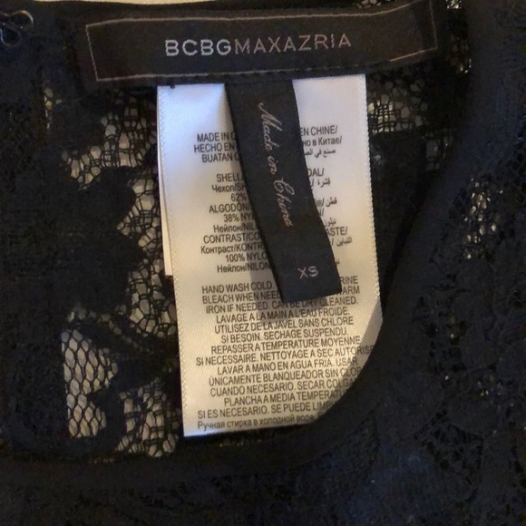 BCBG Black Lace Peplum Top - Picture 5 of 5